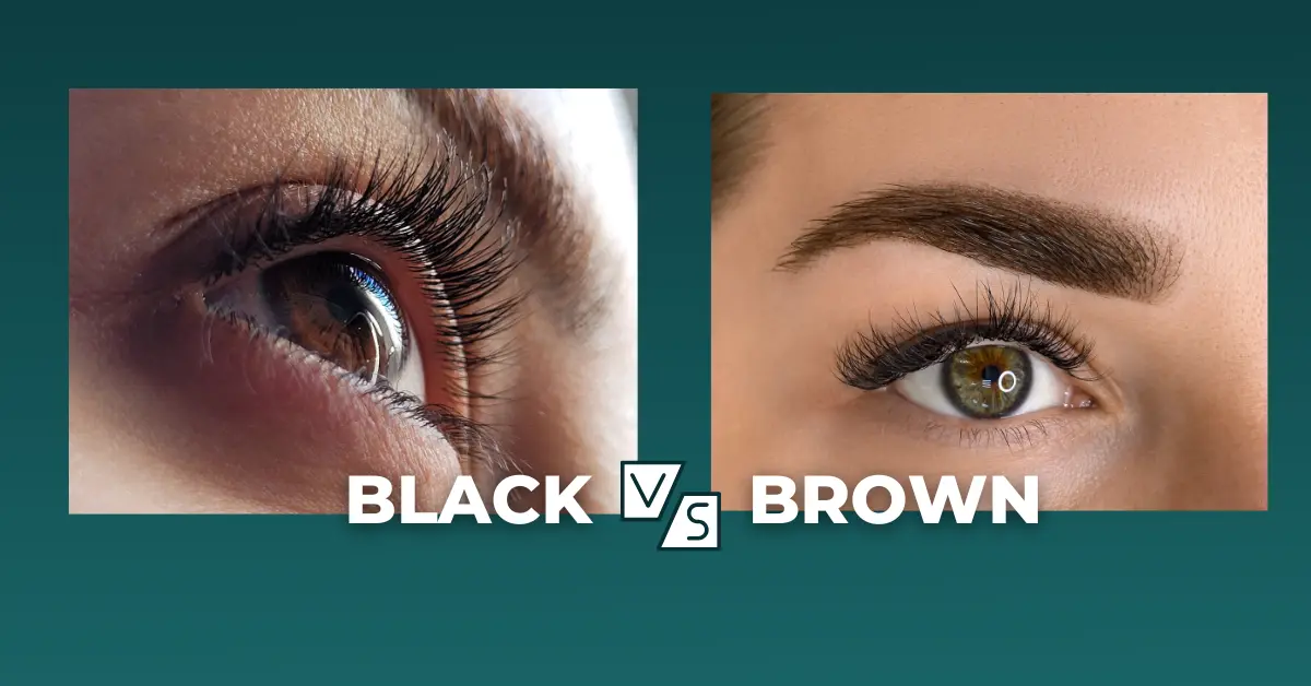 black vs brown eyelash extensions